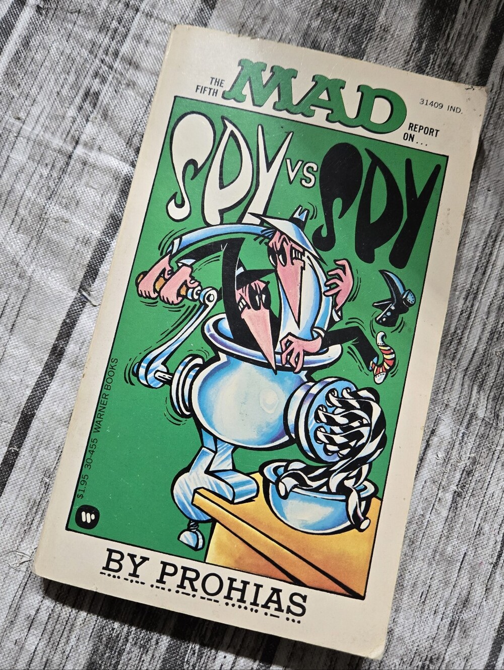 Vintage paperback copy of The Fifth MAD Report on Spy vs. Spy by Antonio Prohías